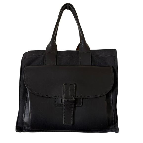 Agnes Baddoo Sac 1 in Black Canvas and Leather - Picture 1 of 5